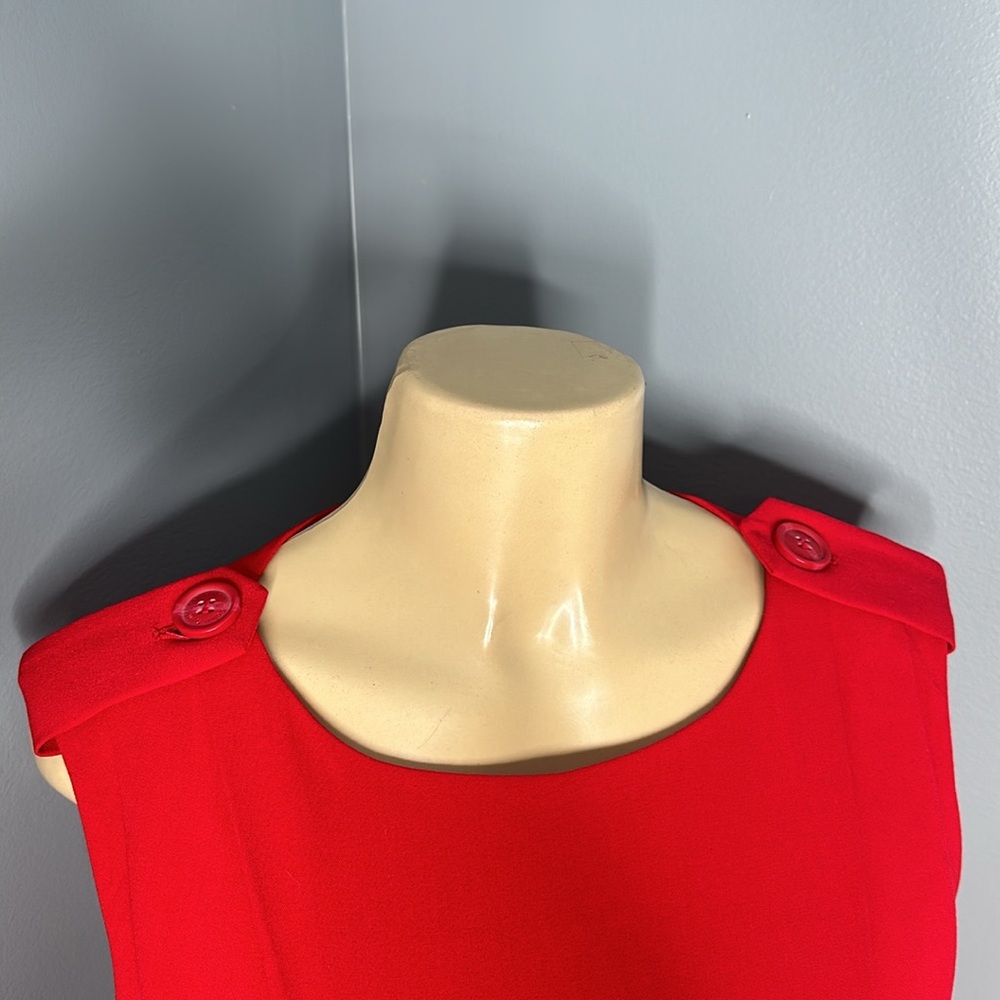 Calvin Klein red dress zipper back sleeveless size 2 - Picture 2 of 12